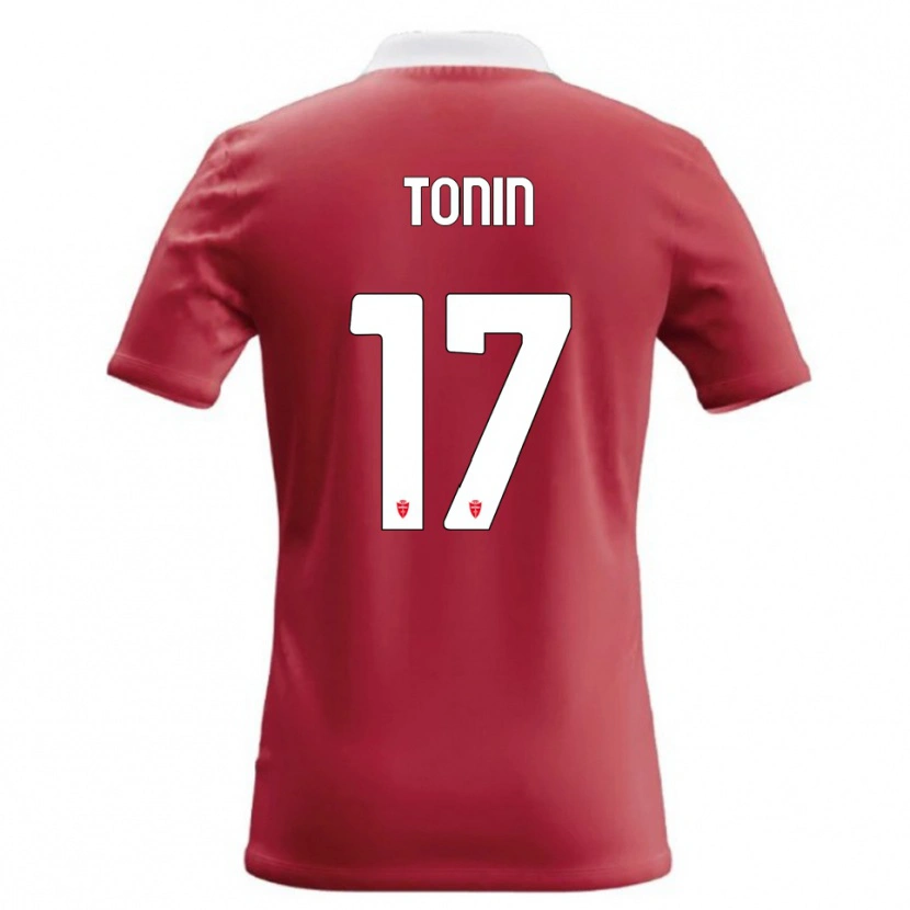 Danxen Criança Camisola Andrea Tonin #17 Vermelho Branco Principal 2026/27 Camisa Brasil