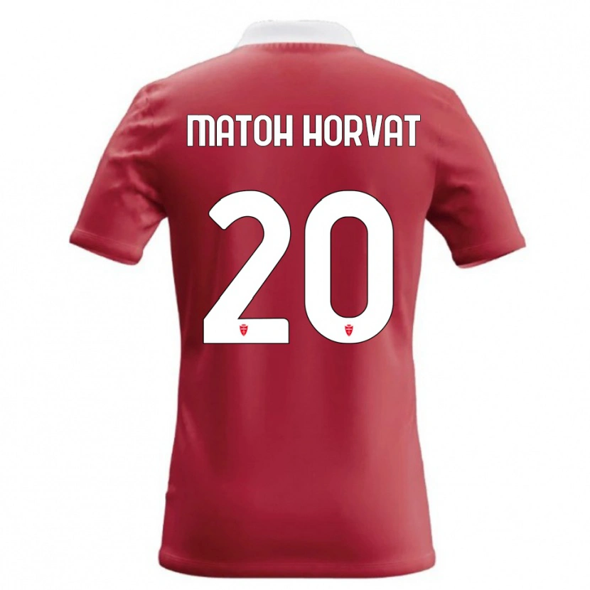 Danxen Criança Camisola Liam Matoh Horvat #20 Vermelho Branco Principal 2026/27 Camisa Brasil