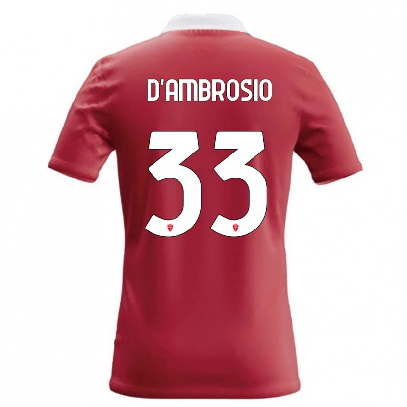 Danxen Criança Camisola Danilo D'ambrosio #33 Vermelho Branco Principal 2026/27 Camisa Brasil