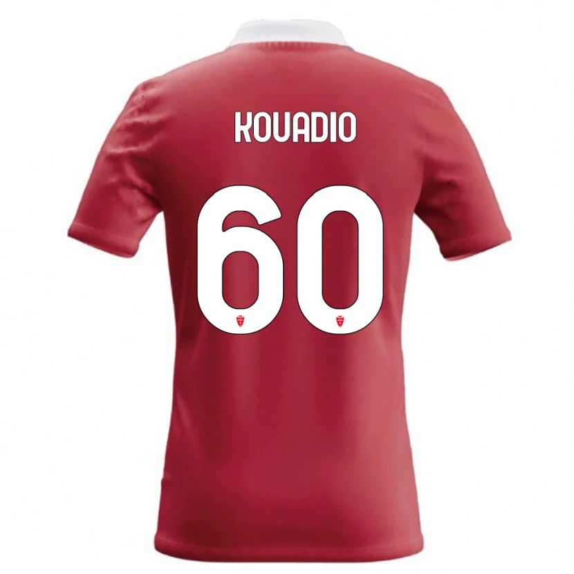 Danxen Criança Camisola Eddy Kouadio #60 Vermelho Branco Principal 2026/27 Camisa Brasil
