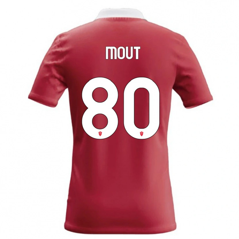 Danxen Criança Camisola Mathis Mout #80 Vermelho Branco Principal 2026/27 Camisa Brasil