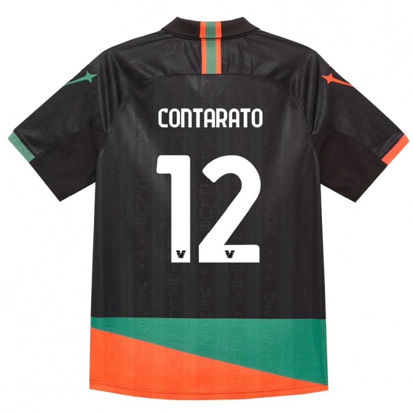 Danxen Criança Camisola Ettore Contarato #12 Preto Laranja Verde Principal 2026/27 Camisa Brasil