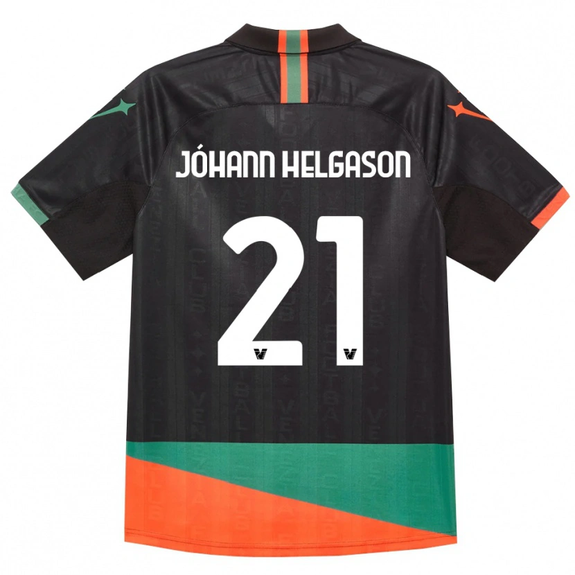Danxen Criança Camisola Thórir Jóhann Helgason #21 Preto Laranja Verde Principal 2026/27 Camisa Brasil