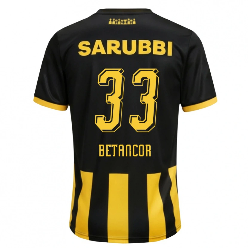 Danxen Criança Camisola Bruno Betancor #33 Preto Amarelo Principal 2026/27 Camisa Brasil