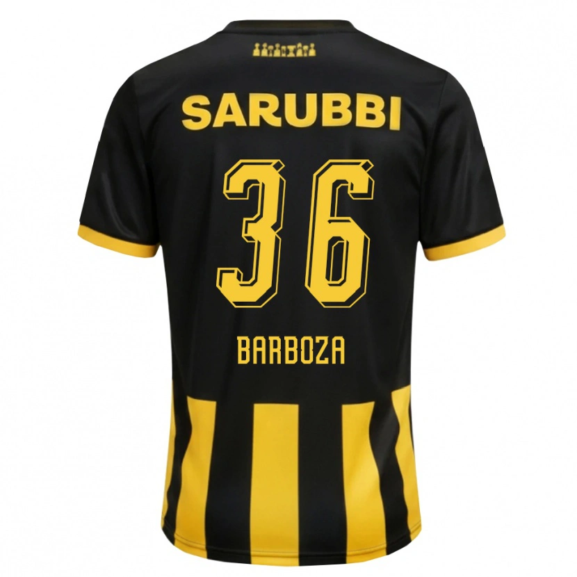 Danxen Criança Camisola Brian Barboza #36 Preto Amarelo Principal 2026/27 Camisa Brasil