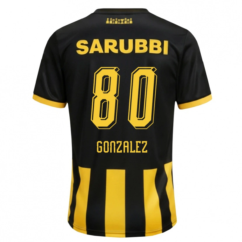 Danxen Criança Camisola Franco González #80 Preto Amarelo Principal 2026/27 Camisa Brasil