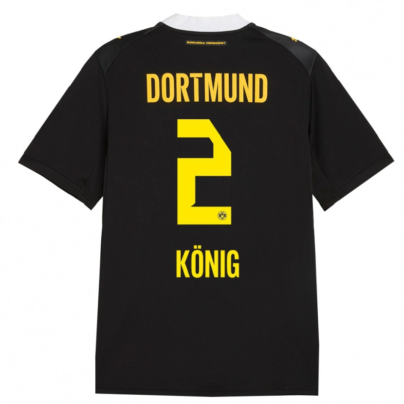 Danxen Criança Camisola Niklas König #2 Preto Vermelho Amarelo Alternativa 2026/27 Camisa Brasil