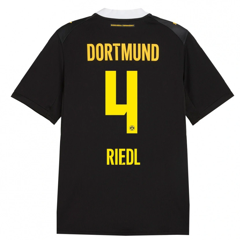 Danxen Criança Camisola Jan-Luca Riedl #4 Preto Vermelho Amarelo Alternativa 2026/27 Camisa Brasil