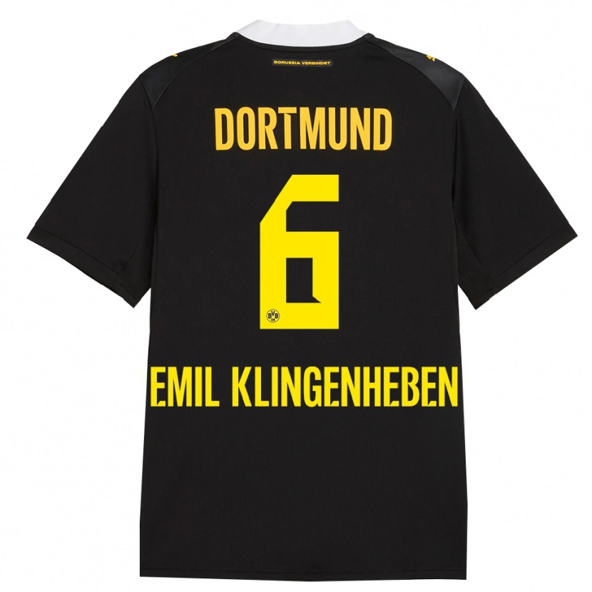 Danxen Criança Camisola Maximilian Emil Klingenheben #6 Preto Vermelho Amarelo Alternativa 2026/27 Camisa Brasil