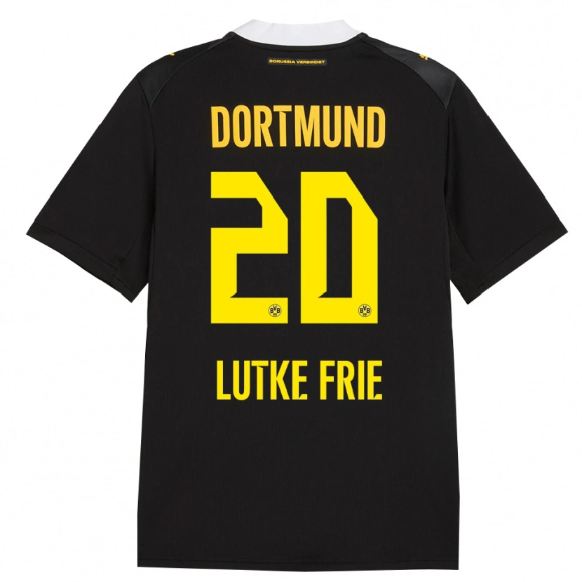Danxen Criança Camisola Dennis Lutke-Frie #20 Preto Vermelho Amarelo Alternativa 2026/27 Camisa Brasil