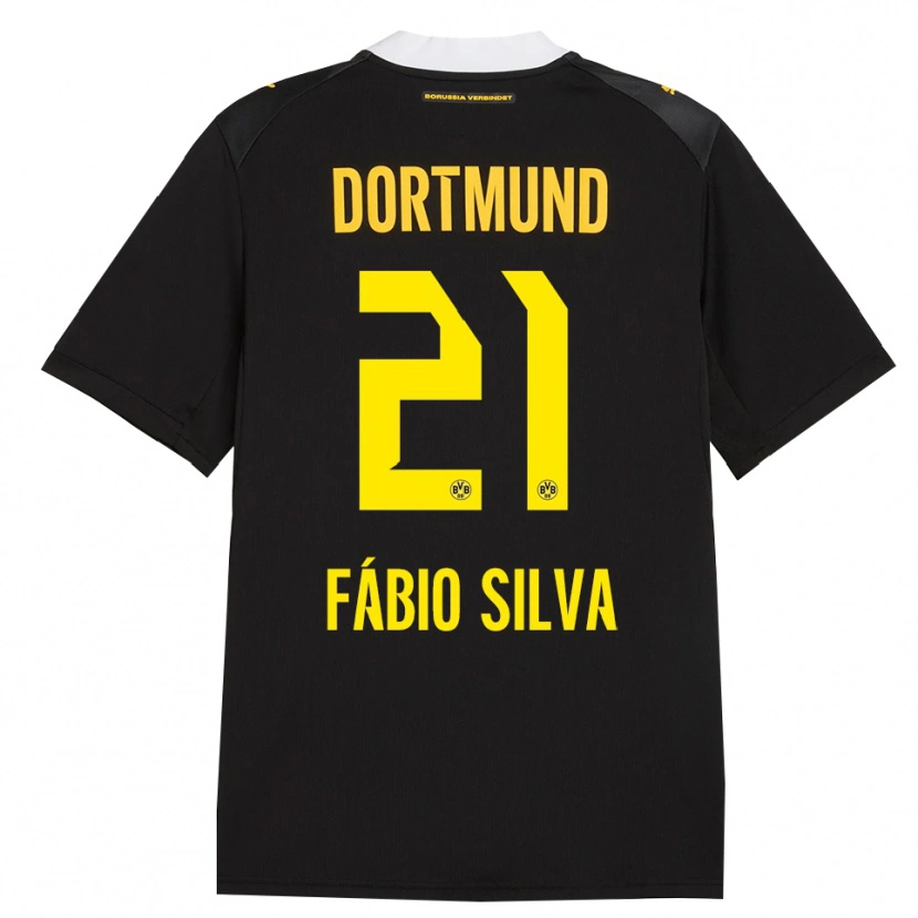 Danxen Criança Camisola Fábio Silva #21 Preto Vermelho Amarelo Alternativa 2026/27 Camisa Brasil