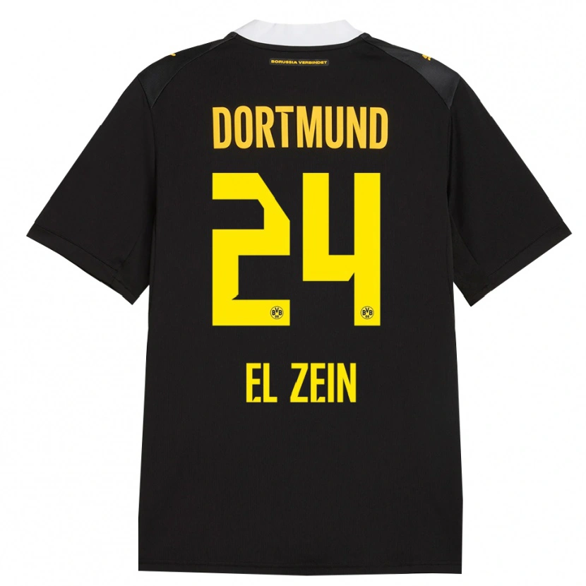 Danxen Criança Camisola Abu-Bekir Omer El-Zein #24 Preto Vermelho Amarelo Alternativa 2026/27 Camisa Brasil