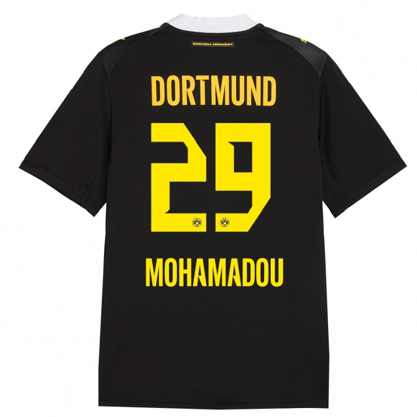 Danxen Criança Camisola Hamzath Mohamadou #29 Preto Vermelho Amarelo Alternativa 2026/27 Camisa Brasil
