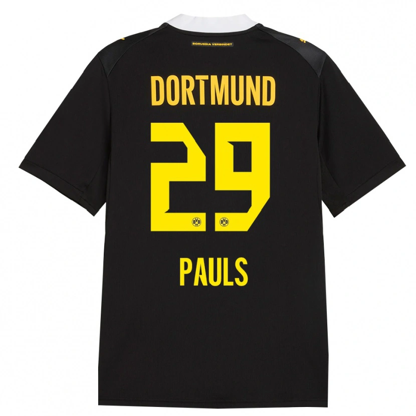 Danxen Criança Camisola Emilia Pauls #29 Preto Vermelho Amarelo Alternativa 2026/27 Camisa Brasil