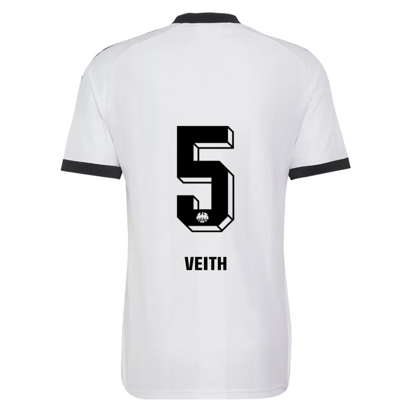 Danxen Criança Camisola Titus Veith #5 Branco Preto Alternativa 2026/27 Camisa Brasil
