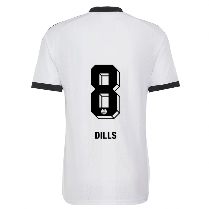 Danxen Criança Camisola Marvin Dills #8 Branco Preto Alternativa 2026/27 Camisa Brasil