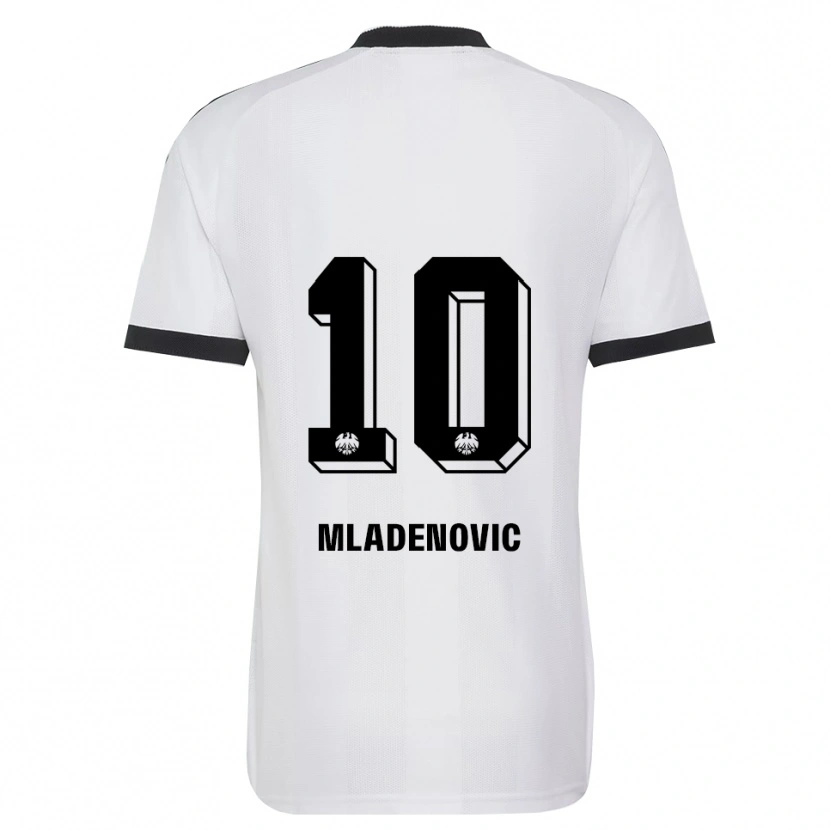 Danxen Criança Camisola Marko Mladenovic #10 Branco Preto Alternativa 2026/27 Camisa Brasil