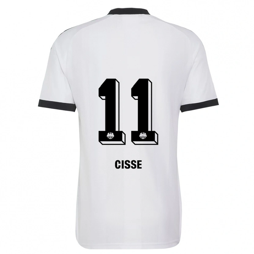 Danxen Criança Camisola Cherif Cisse #11 Branco Preto Alternativa 2026/27 Camisa Brasil