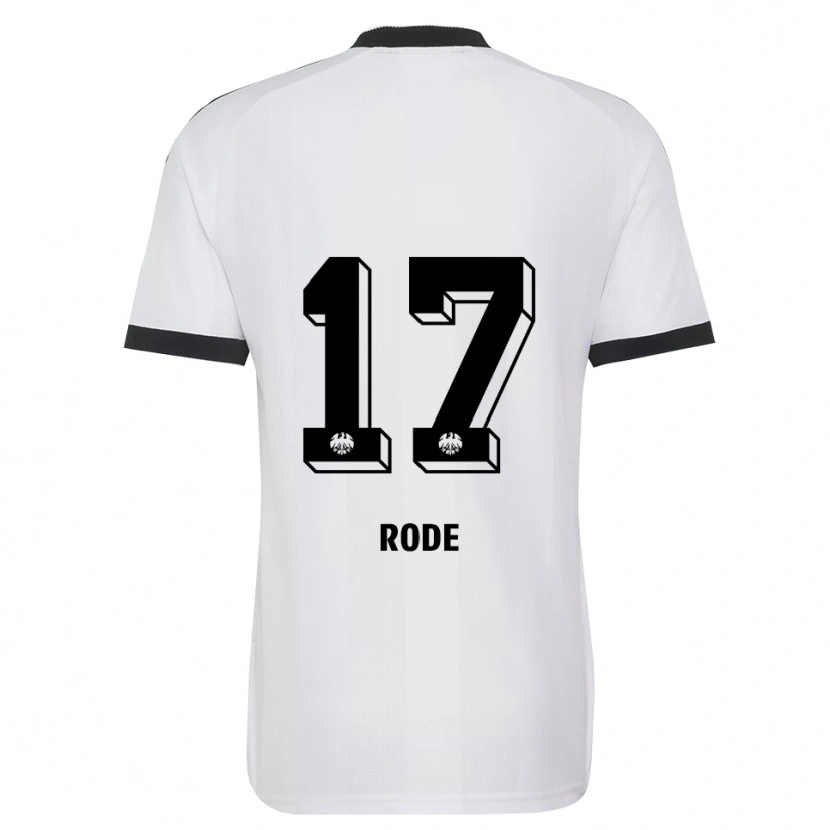 Danxen Criança Camisola Sebastian Rode #17 Branco Preto Alternativa 2026/27 Camisa Brasil