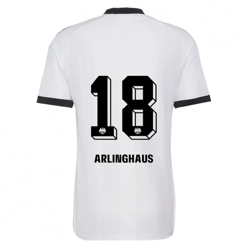 Danxen Criança Camisola Maximilian Arlinghaus #18 Branco Preto Alternativa 2026/27 Camisa Brasil