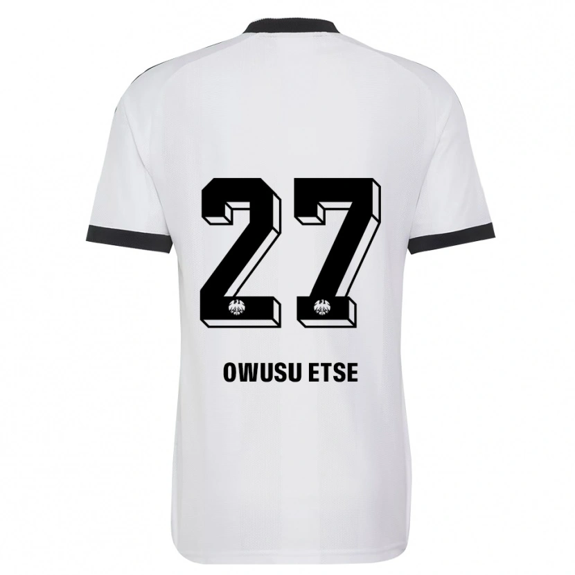 Danxen Criança Camisola Collin Owusu Etse #27 Branco Preto Alternativa 2026/27 Camisa Brasil