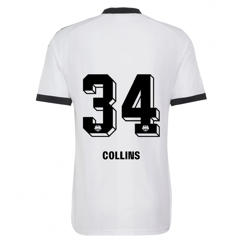 Danxen Criança Camisola Nnamdi Collins #34 Branco Preto Alternativa 2026/27 Camisa Brasil