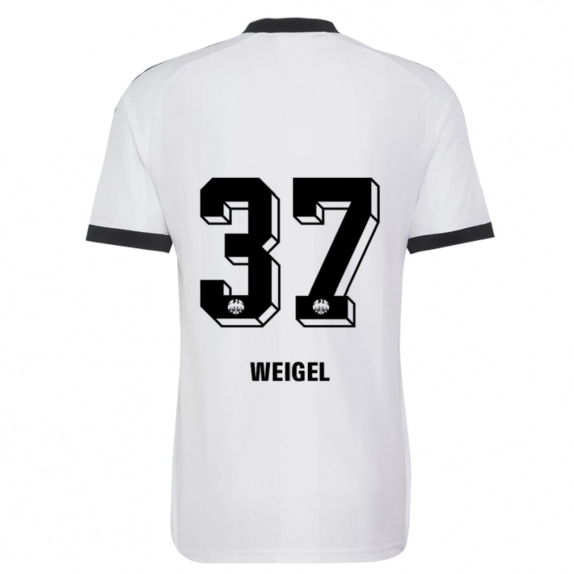 Danxen Criança Camisola Tobias Weigel #37 Branco Preto Alternativa 2026/27 Camisa Brasil