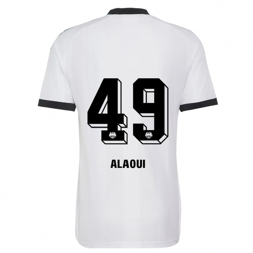 Danxen Criança Camisola Anas Alaoui #49 Branco Preto Alternativa 2026/27 Camisa Brasil