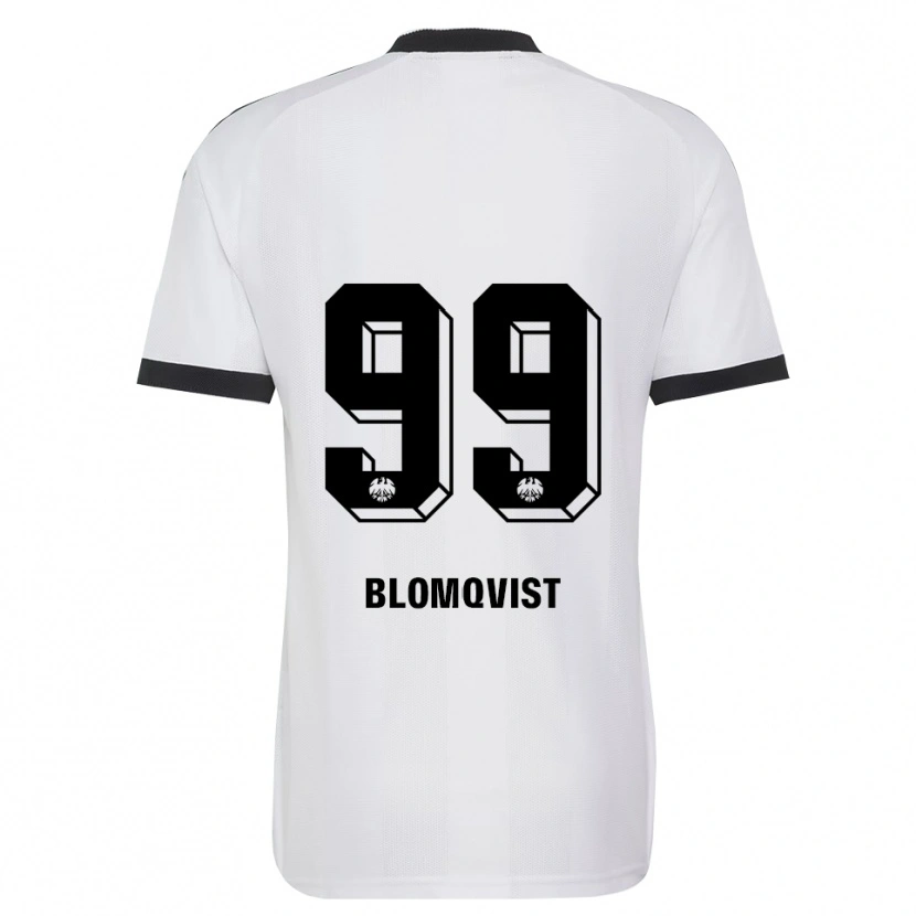 Danxen Criança Camisola Rebecka Blomqvist #99 Branco Preto Alternativa 2026/27 Camisa Brasil