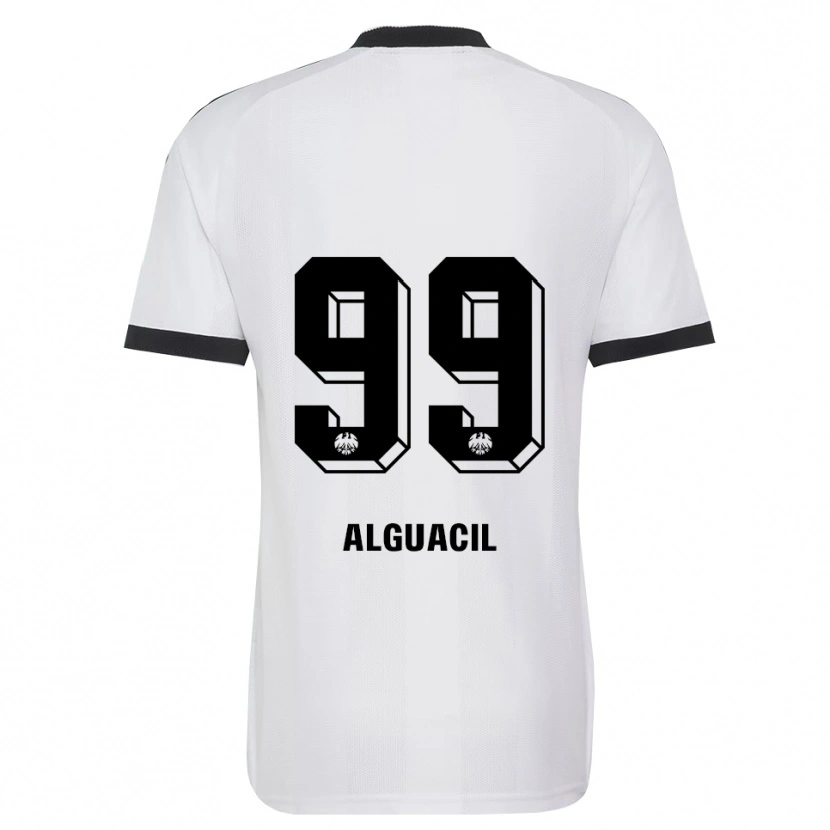Danxen Criança Camisola Ainhoa Alguacil #99 Branco Preto Alternativa 2026/27 Camisa Brasil