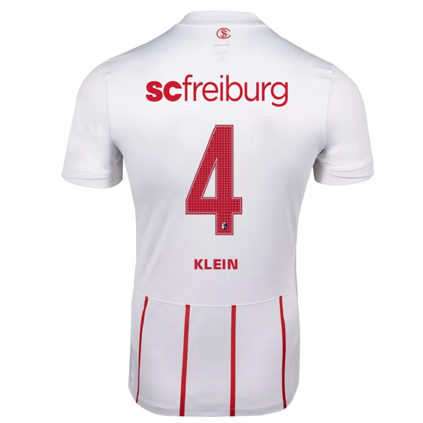 Danxen Criança Camisola Marius Klein #4 Branco Vermelho Amarelo Alternativa 2026/27 Camisa Brasil