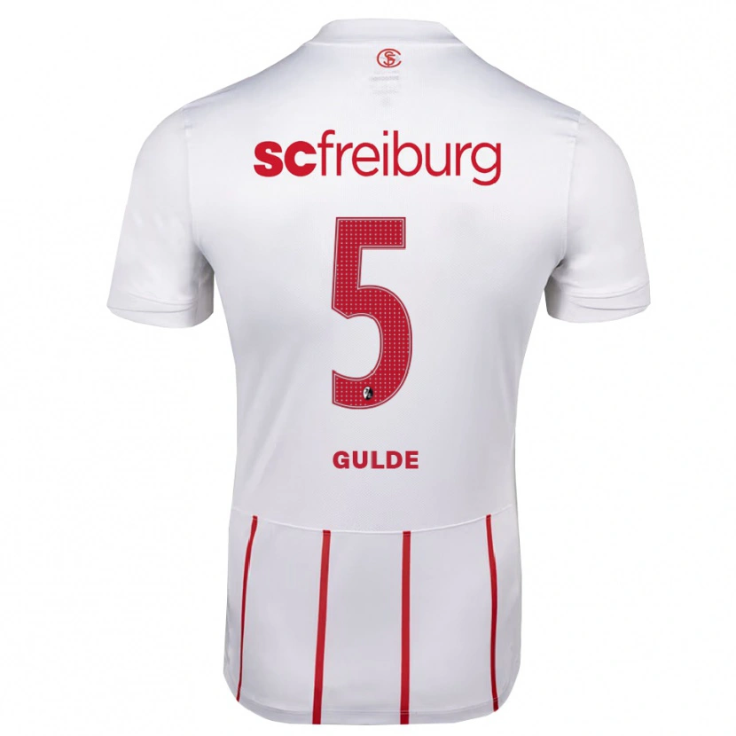 Danxen Criança Camisola Manuel Gulde #5 Branco Vermelho Amarelo Alternativa 2026/27 Camisa Brasil