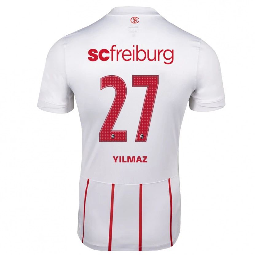 Danxen Criança Camisola Berkay Yılmaz #27 Branco Vermelho Amarelo Alternativa 2026/27 Camisa Brasil