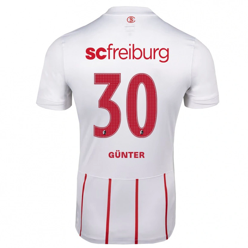 Danxen Criança Camisola Christian Günter #30 Branco Vermelho Amarelo Alternativa 2026/27 Camisa Brasil