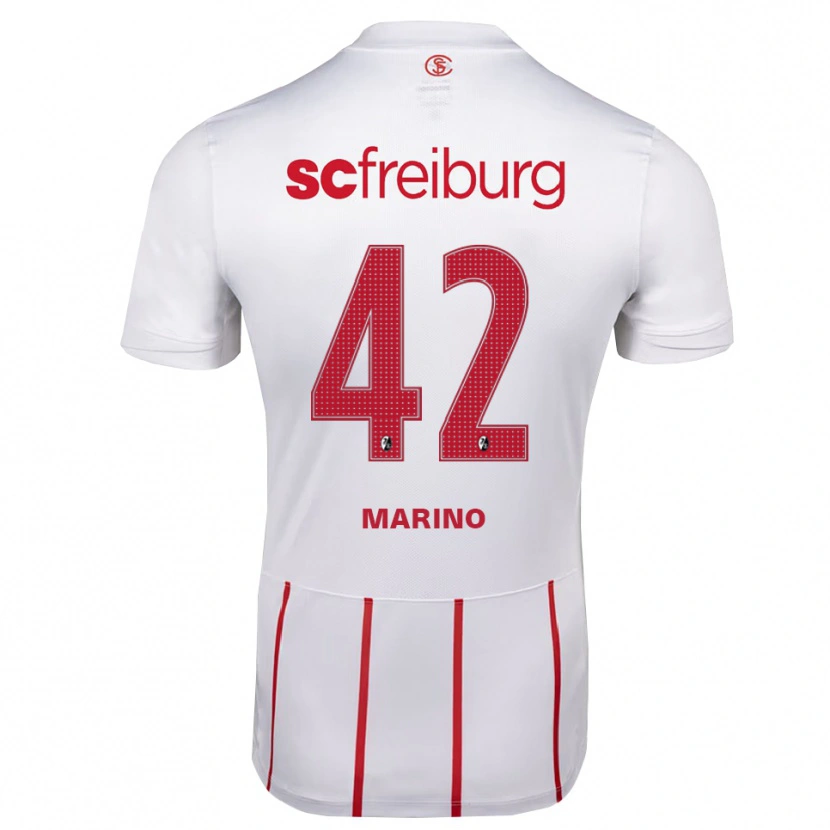 Danxen Criança Camisola Luca Marino #42 Branco Vermelho Amarelo Alternativa 2026/27 Camisa Brasil