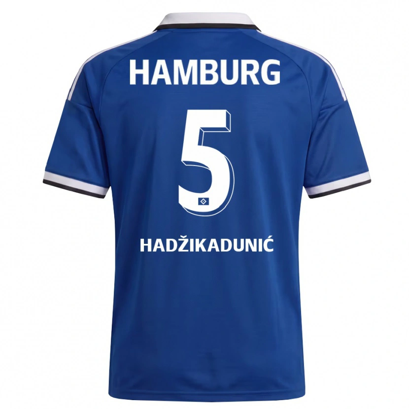 Danxen Criança Camisola Dennis Hadzikadunic #5 Branco Azul Alternativa 2026/27 Camisa Brasil