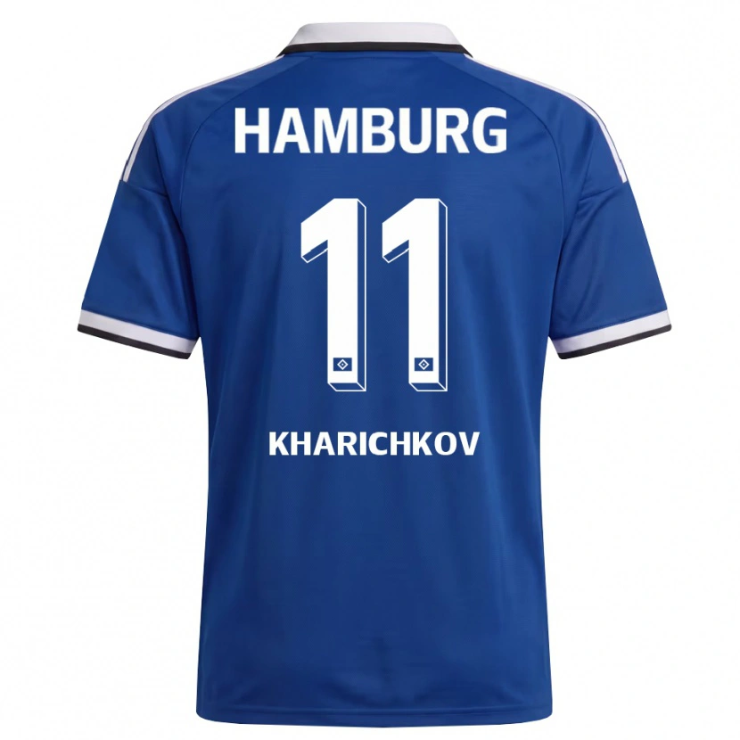 Danxen Criança Camisola Valentyn Kharichkov #11 Branco Azul Alternativa 2026/27 Camisa Brasil