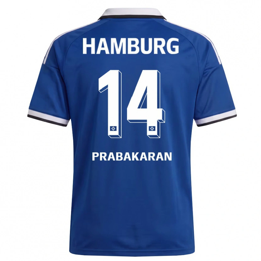 Danxen Criança Camisola Nilavan Prabakaran #14 Branco Azul Alternativa 2026/27 Camisa Brasil