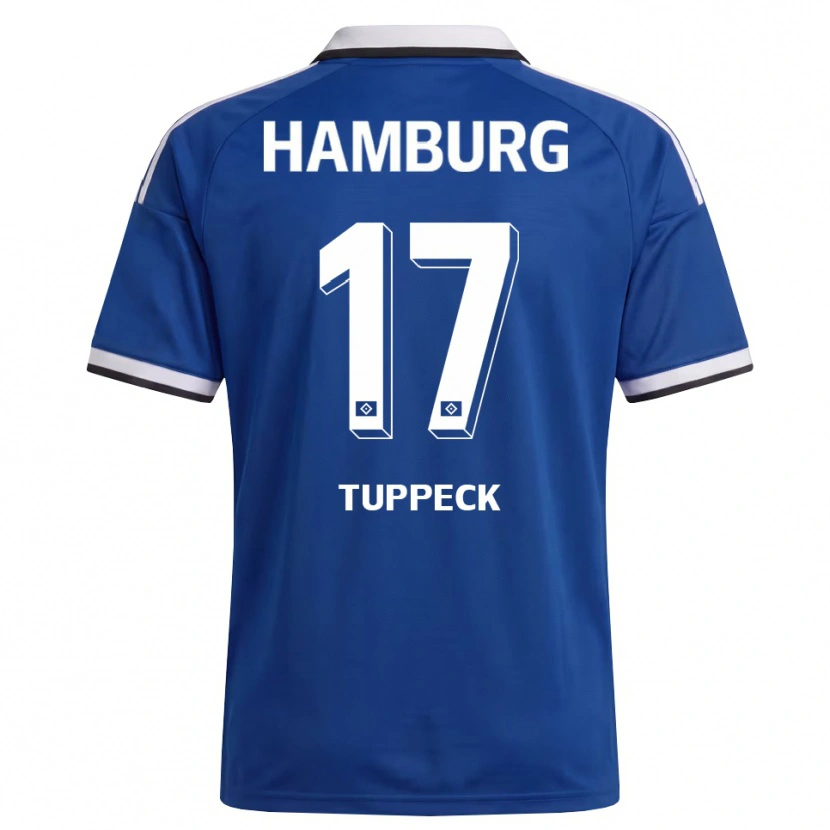 Danxen Criança Camisola Niklas Tuppeck #17 Branco Azul Alternativa 2026/27 Camisa Brasil