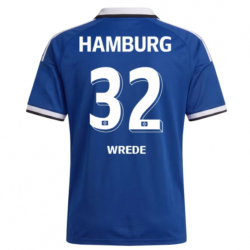 Danxen Criança Camisola Lotta Wrede #32 Branco Azul Alternativa 2026/27 Camisa Brasil