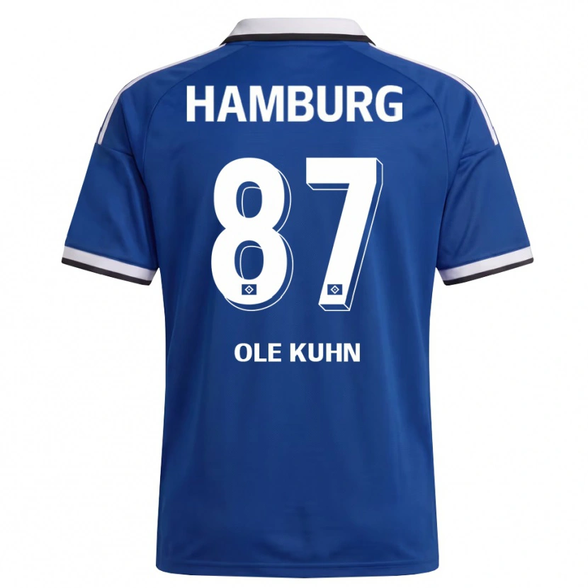 Danxen Criança Camisola Niklas Ole Kühn #87 Branco Azul Alternativa 2026/27 Camisa Brasil