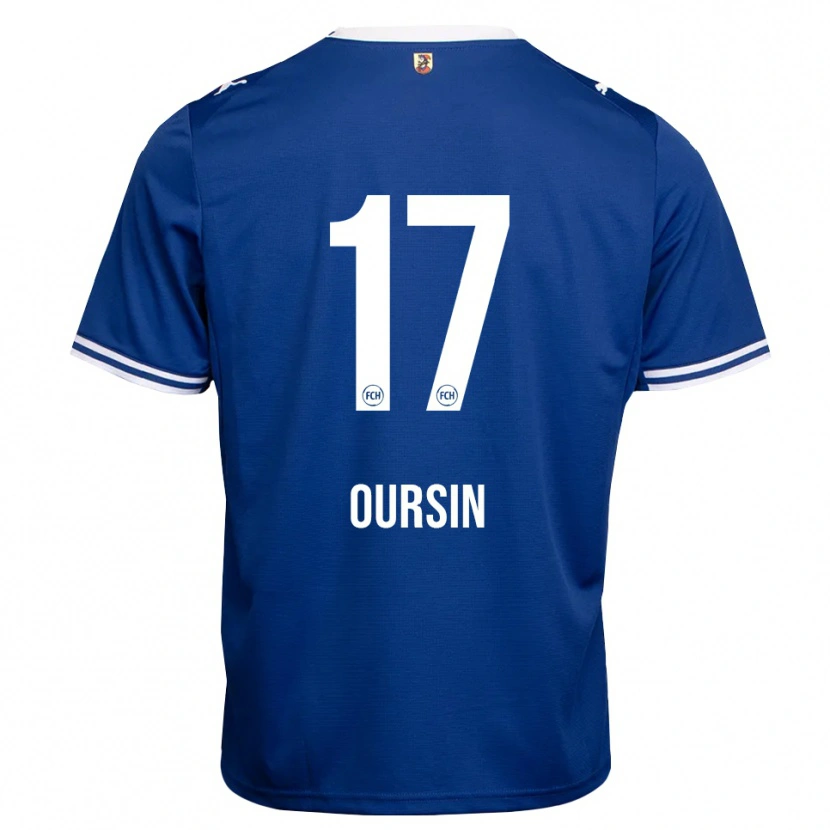 Danxen Criança Camisola Fredrik Oursin #17 Azul Real Branco Alternativa 2026/27 Camisa Brasil