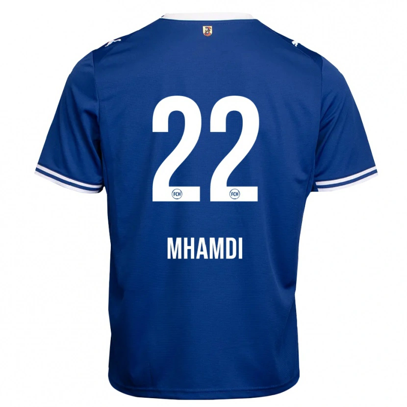 Danxen Criança Camisola Oualid Mhamdi #22 Azul Real Branco Alternativa 2026/27 Camisa Brasil
