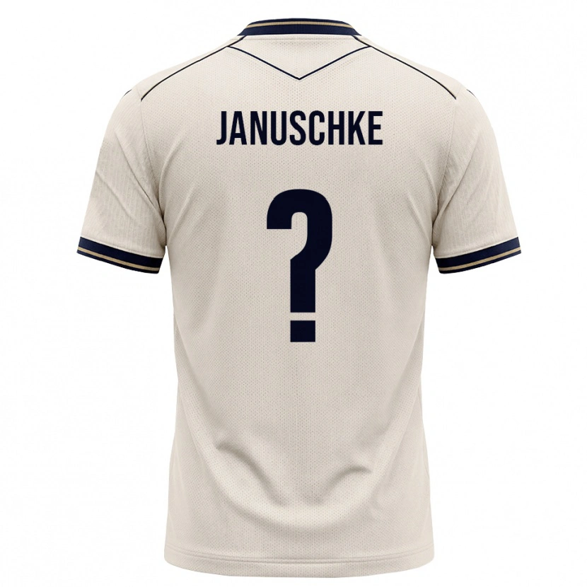 Danxen Criança Camisola Tim Januschke #0 Branco Azul Tinta Alternativa 2026/27 Camisa Brasil