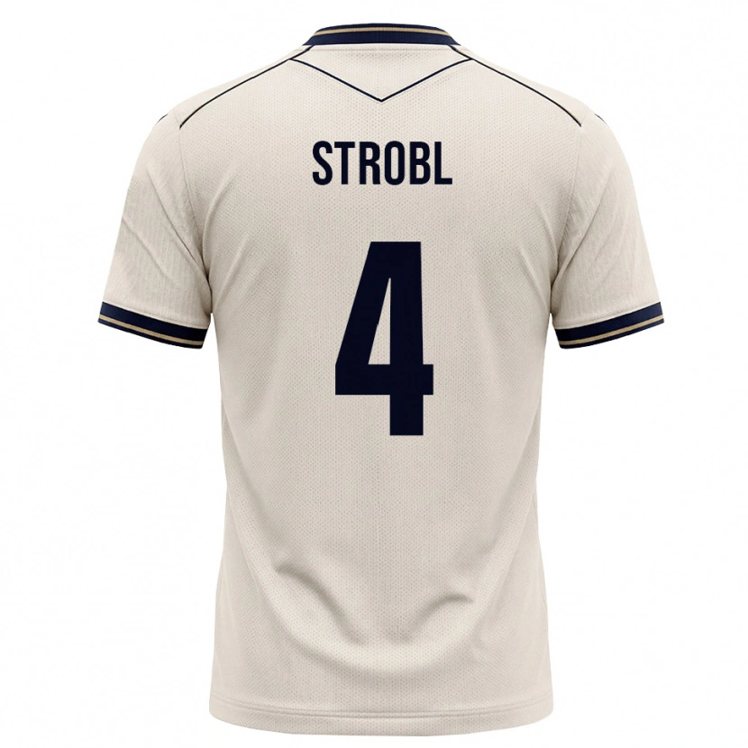 Danxen Criança Camisola Lars Strobl #4 Branco Azul Tinta Alternativa 2026/27 Camisa Brasil