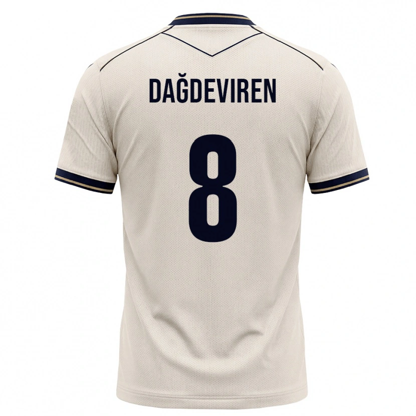 Danxen Criança Camisola Diren Dağdeviren #8 Branco Azul Tinta Alternativa 2026/27 Camisa Brasil