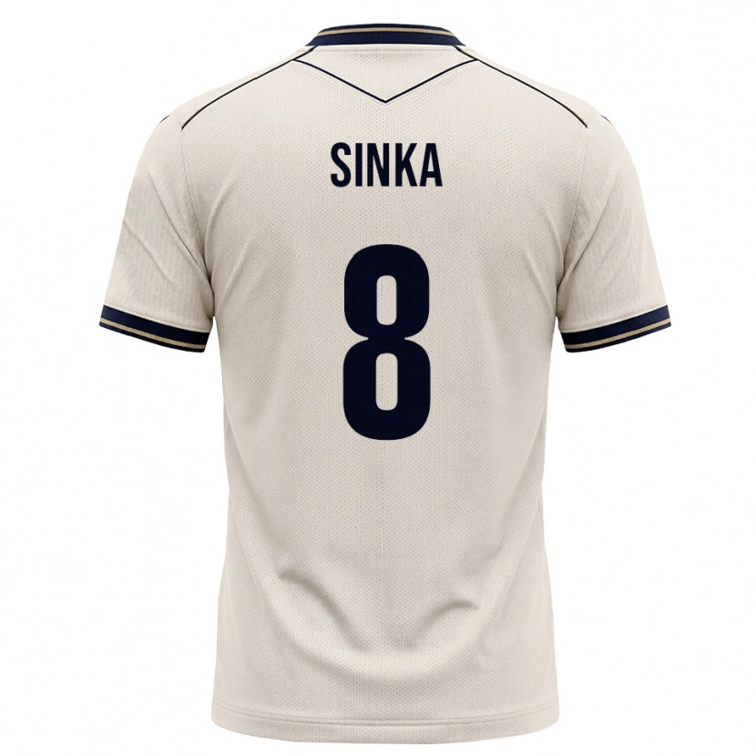 Danxen Criança Camisola Napsugár Sinka #8 Branco Azul Tinta Alternativa 2026/27 Camisa Brasil