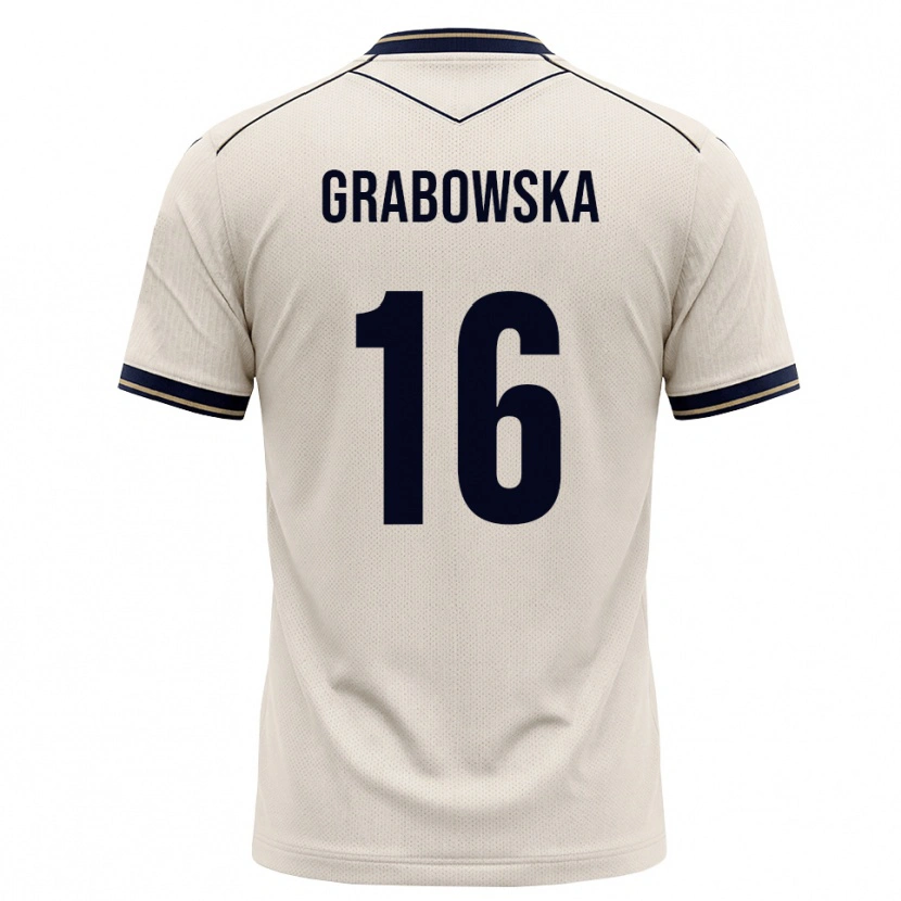 Danxen Criança Camisola Dominika Grabowska #16 Branco Azul Tinta Alternativa 2026/27 Camisa Brasil