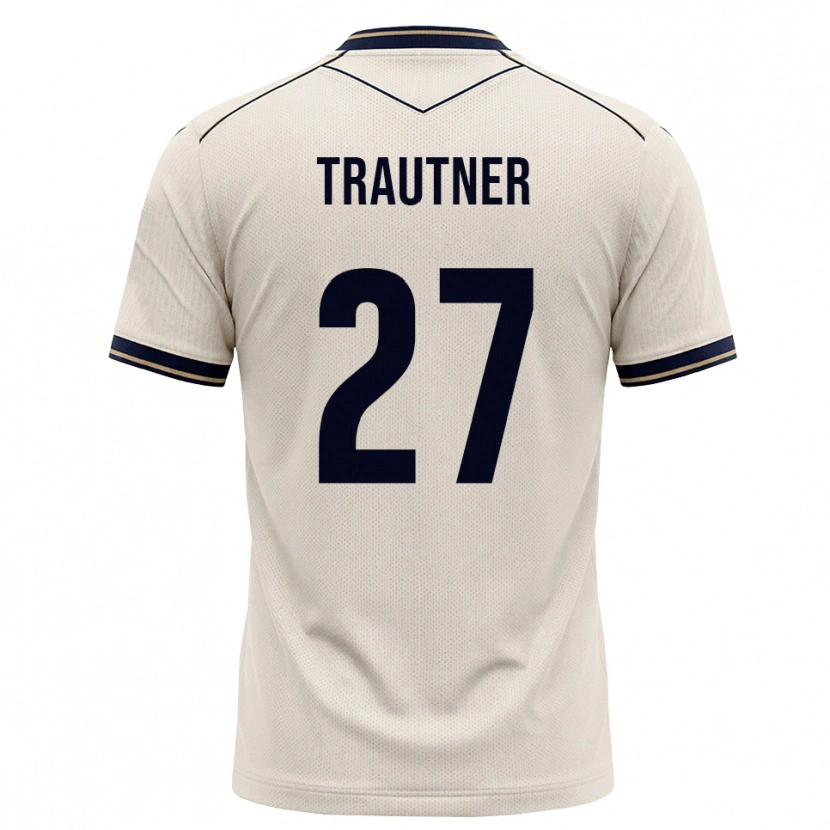Danxen Criança Camisola Tobias Trautner #27 Branco Azul Tinta Alternativa 2026/27 Camisa Brasil