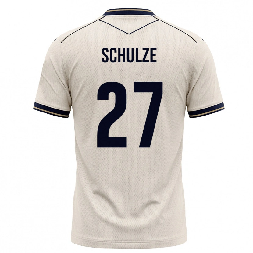 Danxen Criança Camisola Louis Schulze #27 Branco Azul Tinta Alternativa 2026/27 Camisa Brasil